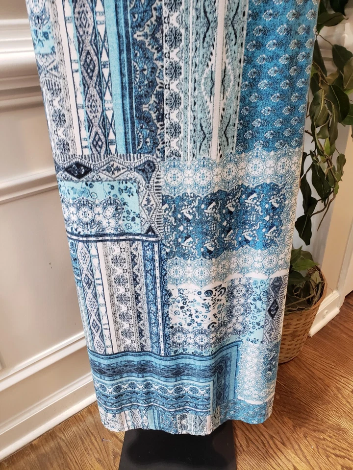 Maxi Vestido Largo Manga Corta Style & Co. Para Mujer Multicolor Corbata Cintura Cuello en V M Foto 4 de 4