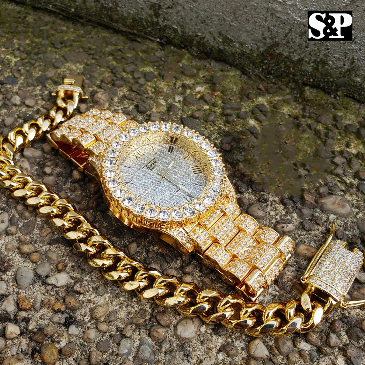 Mens watch chain bracelet sale