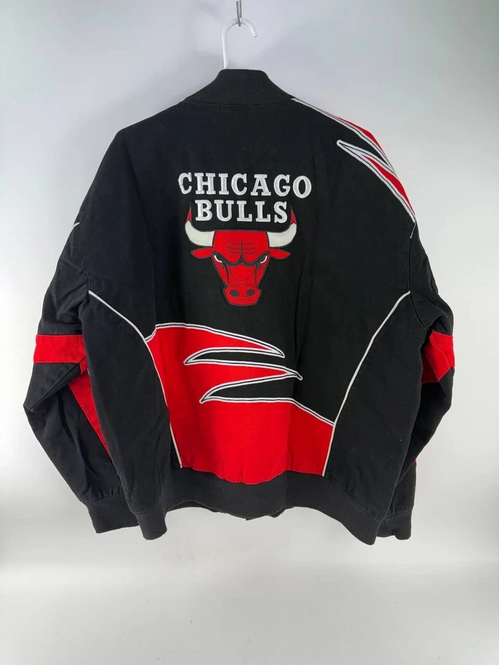 Chaqueta De Colección G-III Carl Banks Chicago Bulls Para Hombres 3XL Bombardero Universitario Rojo Negro Foto 2 de 4