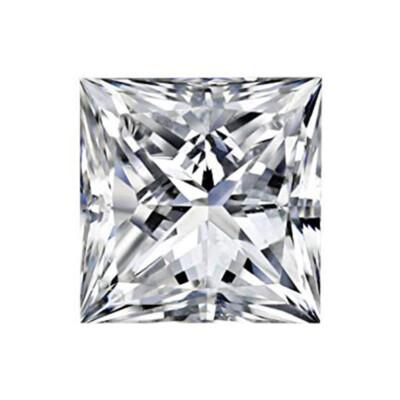 5.0mm 0.67 CT Loose Lab Created Princess VS1 /G-H Moissanite Pass TEST ...