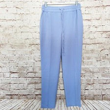 nine west womens elastic pull on dress pants size 6 slim straight lavender