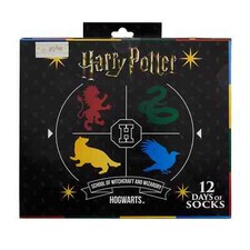 Harry Potter 12 Days of Socks Set Adult Size 6-12 Hogwarts School of Witchcraft