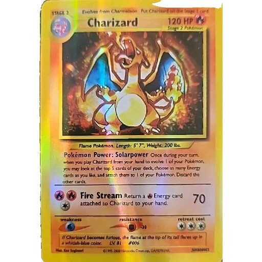 NEVER USED Charizard-#006,Fire Scream, 120HP, Flame POKÉMON,  Pokémon-SOLERPOWER