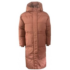 Ugg Womens Dark Chestnut Keeley Quilted Longline Puffer Coat