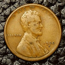 1920-S Lincoln Wheat Cent ~ FINE (F / FN) Condition ~ COMBINED SHIPPING!
