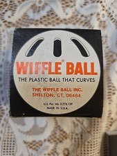 Wiffle Ball 9" Original Regulation Baseball Curve Plastic Ball Made USA 1980s