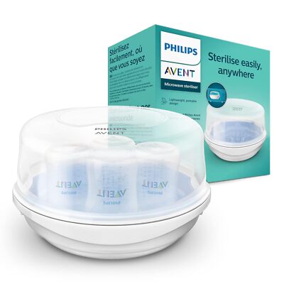 Philips Avent Mikrowellen-Sterilisator für bis zu 4 Flaschen, Schnuller und Zube