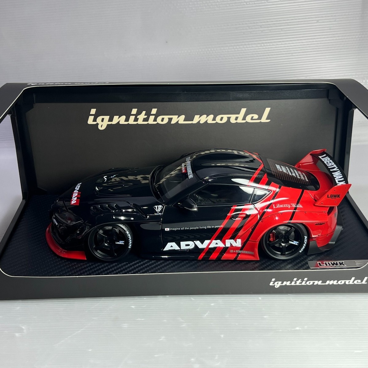 1/18 Ignition Model IG Toyota Supra LB-Works A90 Black / Red