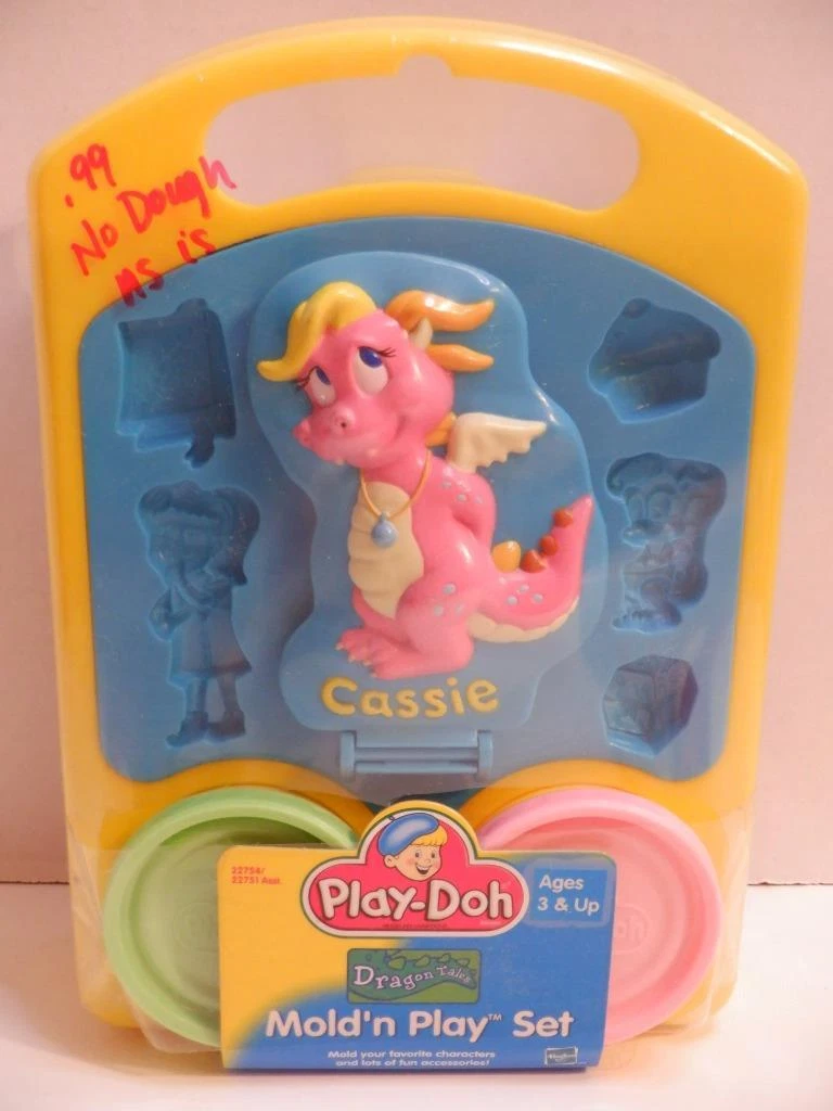 Vintage 2000 Play Doh Dragon Tales Cassie Mold n Play Set New
