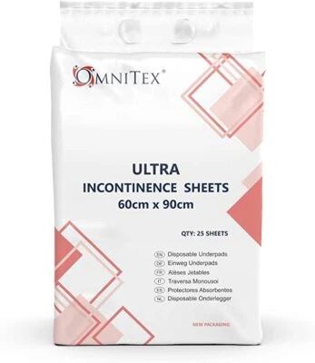 Omnitex 60 x 90cm Incontinence Bed Pads 1400ml - 2000ml (Pack of 150) Ultra Inco