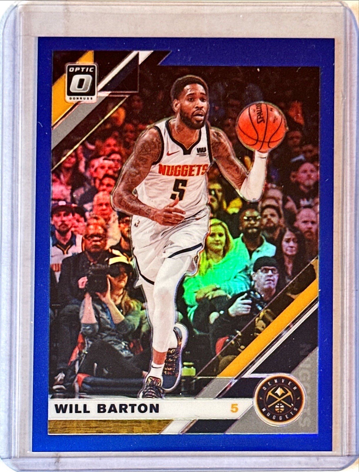 2019-20 Panini Donruss Optic Blue Prizm Will Barton #76 31/59 Denver Nuggets