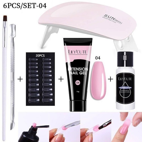 Set Gel Unghie 6W Lampada LED Set Completo Manicure Vernis Semi Permanente Prolunga Rapida - Foto 67 di 95