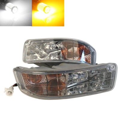 Amber/White LED Bumper Turn Signal Fog Lamp For Toyota Vista Sv41 tv40 SV40 1996