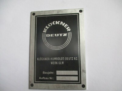 Plaque D'identification Militaire Allemande Type KDF WW2 - Bouclier Voiture Ancienne - Occasion