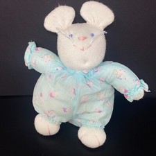 Russ Squeaks Mouse Plush Knit Green Cloth Sports Body Stuffed Animal Lovey Toy