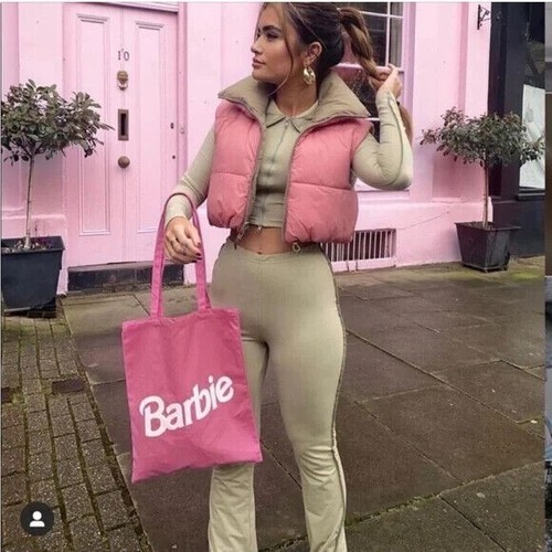 ZARA GORGEOUS ZIP FRONT REVERSIBLE PINK/PUTTY PUFFER GILET VEST SIZE L/XL BNWT - Picture 9 of 9