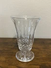 LARGE VTG WATERFORD Crystal LISMORE Footed Vase 10"H IRELAND