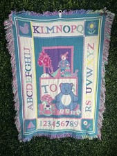 Baby blanket. Vintage. Riegel Jacquard. Toys Bear Clown 100 Cotton
