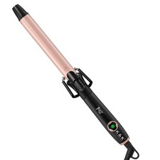 1 Inch Curling Iron with Clipped Tourmaline Ceramic Barrel Professional 1 Inc...
