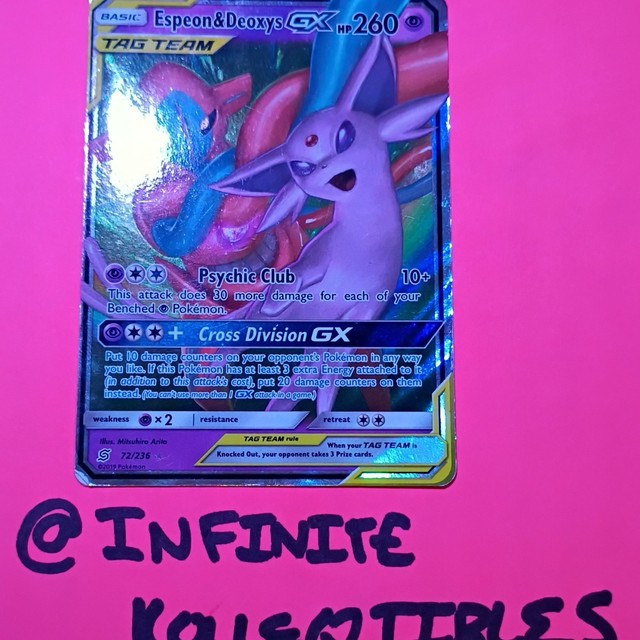 Espeon & Deoxys GX #72 (Unified Minds (2019))