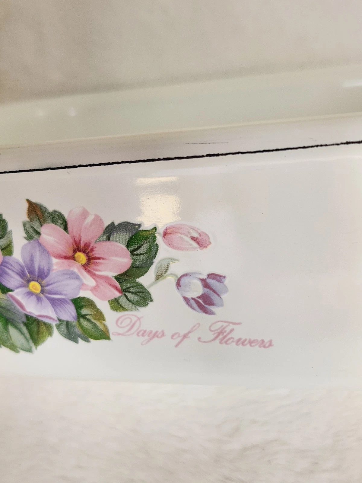 Zojirushi VTG Casserole Baking Dish Rare Days Of Flowers Cookware Japanese Bake