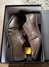 Ktwo Studios Brown Leather Oxford Men's Dress Shoes Round Toe Size 10 fits 11 