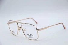 NEW UVEX PC250QA GLD CS82 GOLD AUTHENTIC EYEGLASSES 56-16