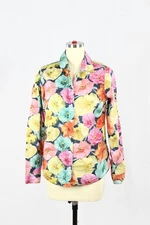 SIMONS x LIBERTY Poppy Wonder Floral Cotton Voile Button Down Blouse, Size XS