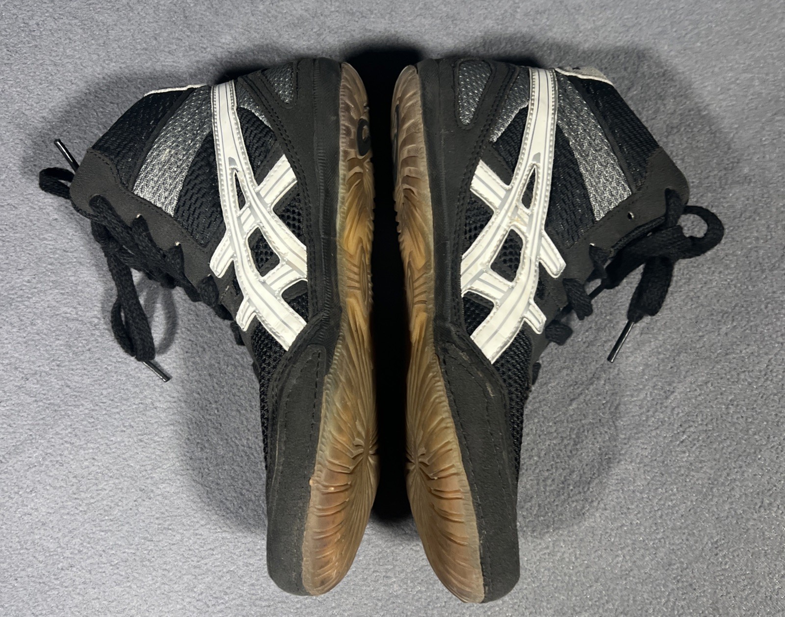 Asics Matflex 5 Wrestling Shoes Youth Size 5 Black Mesh Athletic Takedown *READ thumbnail 7