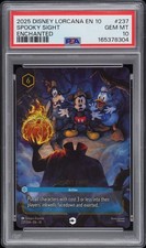 2025 DISNEY LORCANA EN 10-WHISPERS IN THE WELL ENCHANTED SPOOKY SIGHT PSA 10