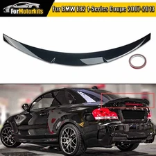 Fits 2007-2013 BMW E82 E88 1-Series Gloss Black M4 Style Rear Trunk Spoiler Wing