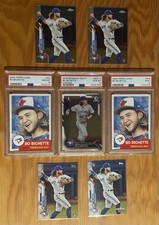7 card Bo Bichette lot! PSA10 1st Bowman Chrome PSA10 Topps Living with others!