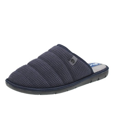 Inblu blaue Stoff Hausschuhe - Größe 42 [27,6 cm] Herrenschuhe Pantoffeln