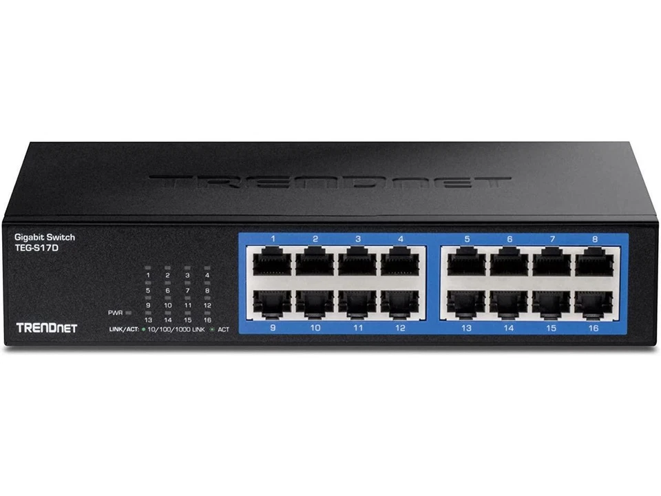 TRENDnet TEG-S17D, 16-Port Gigabit Desktop Switch - Image 3 of 4