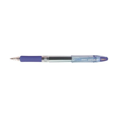 Zebra  Jimnie Roller Ball Stick Gel Pen, Blue Ink, Medium, Dozen