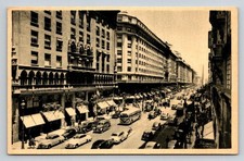Postal vintage de Buenos Aires Av. Roque Sáenz Peña Diagonal Norte Argentina