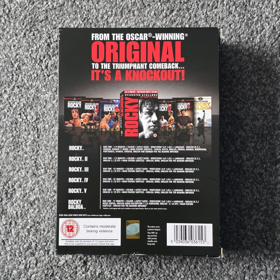 Rocky: The Complete Saga DVD Collection Sylvester Stallone Boxset - Image 2 of 2