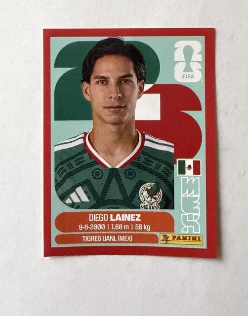 2026 FIFA World Cup Stickers-  Diego Lainez MEX8 Mexico Red Border
