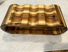 Acacia wood countertop bottle holder