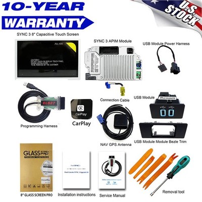 Factory SYNC 2 to SYNC3 3.4 Upgrade Wireless Carplay Fit for Ford Sync3 GPS New