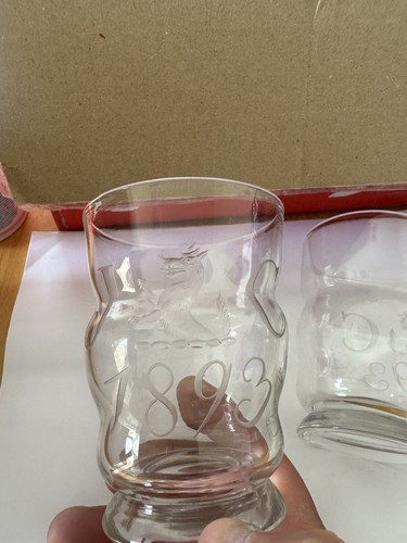 A Pair Of Vintage Victorian Drinking Tumblers 1893. - Picture 3 of 4