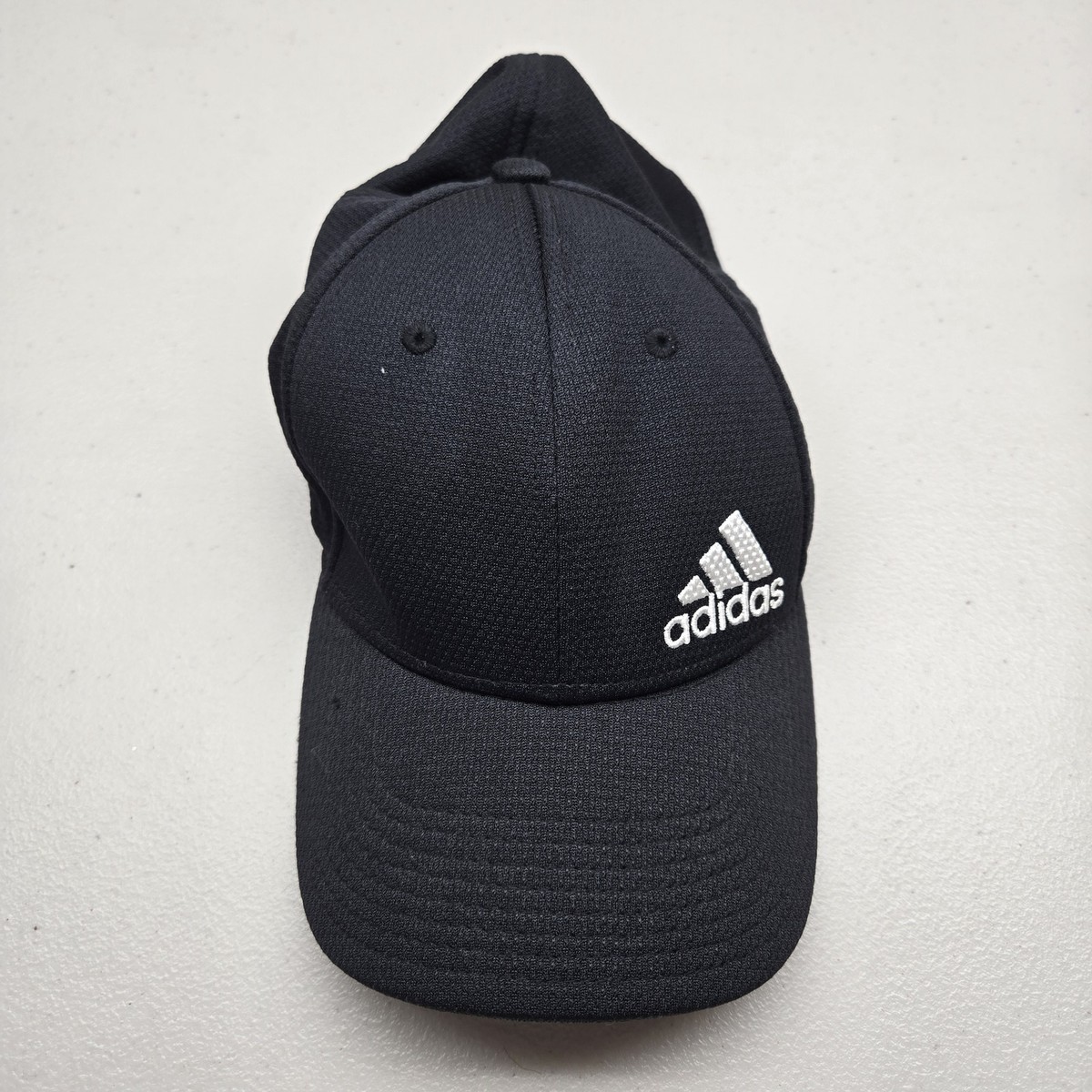 Adidas Men Baseball Cap L/XL Black Curved Fitted Embroidered | eBay