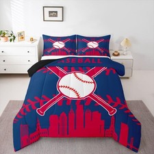 Erosebridal Boys Baseball Comforter Set - Full Size Teens Youth Team Bedding