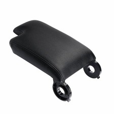 Black Pu Leather Armrest Center Console Lid Cover For Bmw E46 3 Series 1999-2005