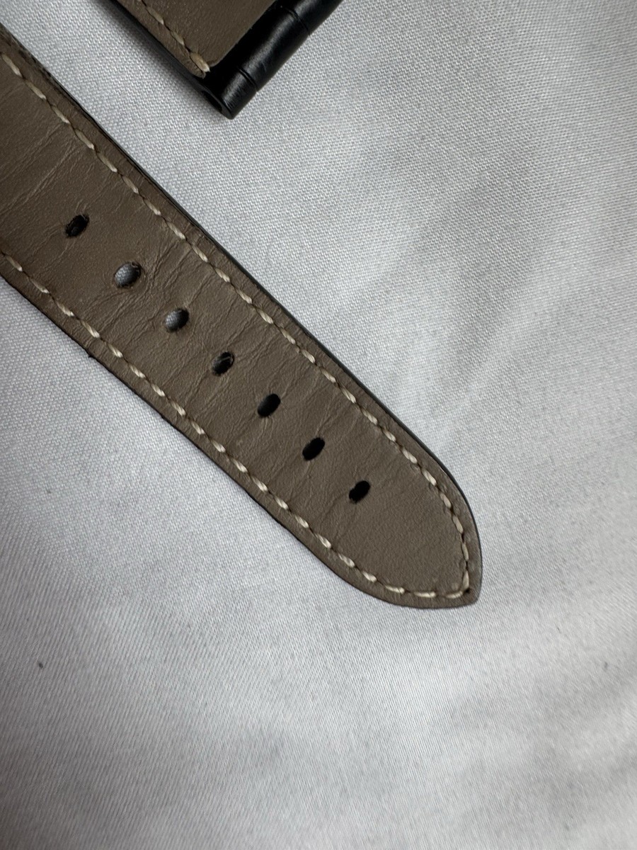 Original Breguet SLG Black Crocodile Watch Strap 22mm Lug Width 17mm Buckle View 6