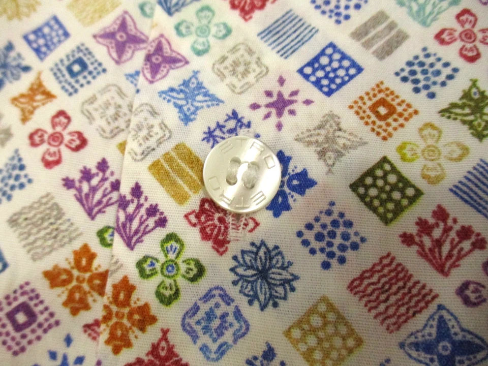 Etro Milano Casual Long Sleeve Button Up Shirt Mens 42 Geometric Made In Italy - Image 4 of 4