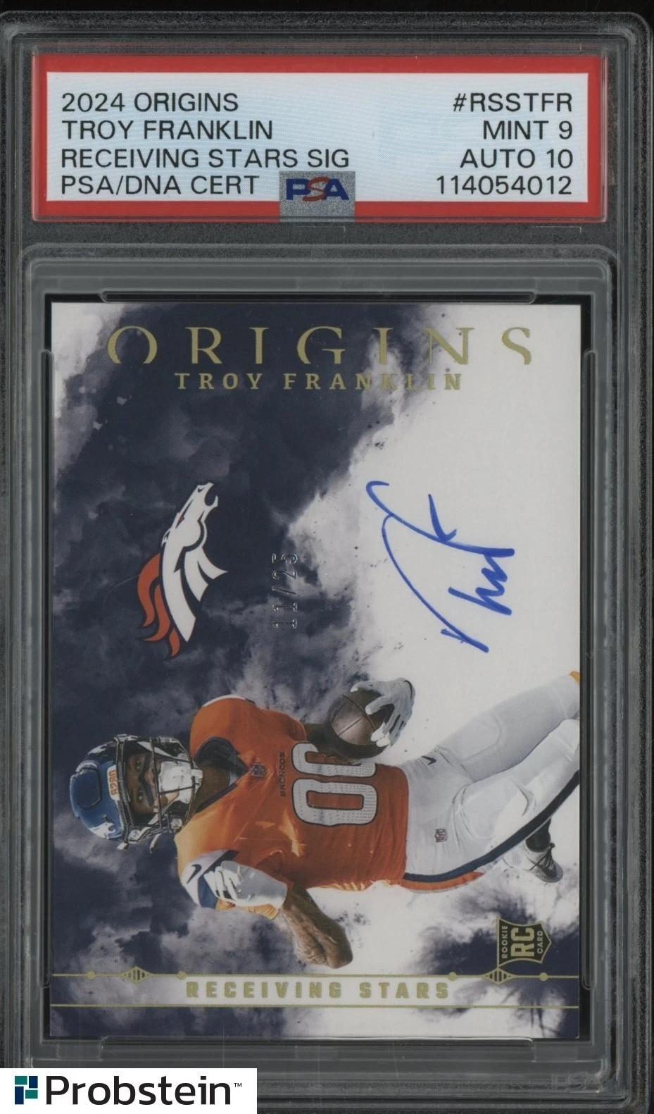 Troy Franklin Panini Origins Receiving Stars Signatures #RSSTFR Base