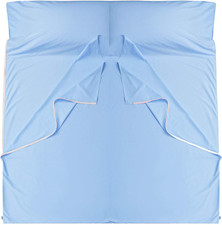 100 Cotton Sleeping Bag Liner with Zipper - Adult Travel Sheet Bed Sack for Hot