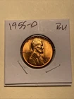 1955-D Lincoln Cent BU From Original Roll Free Shipping