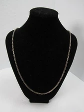 David Yurman 32" Sterling Silver Box Chain Necklace + 14K Yellow Gold "DY" Tag